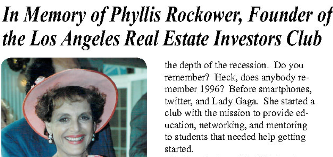 Phyllis Honored in Realty 411 Magazine this month